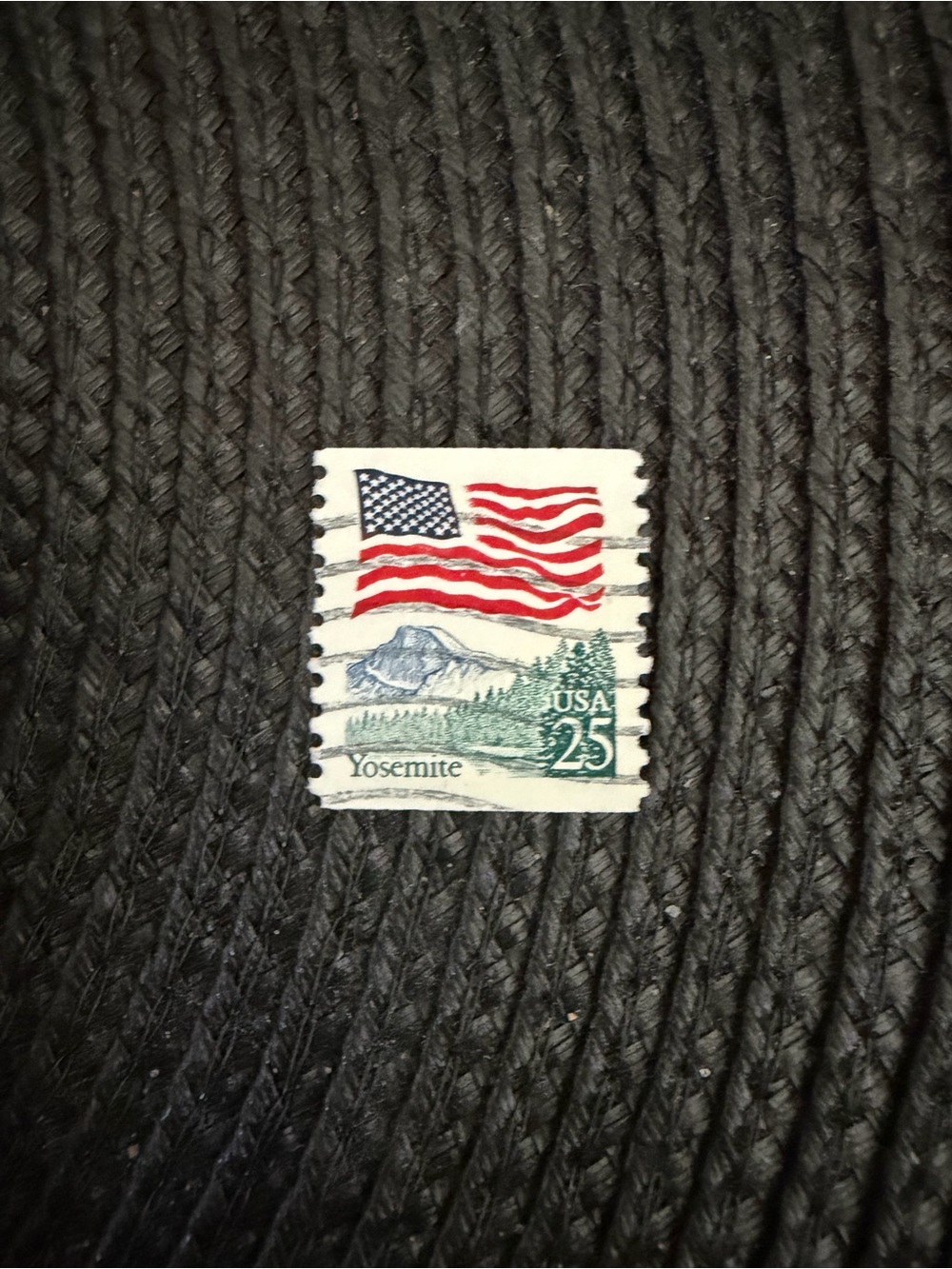 Vintage Yosemite 25C Cancelled Stamp